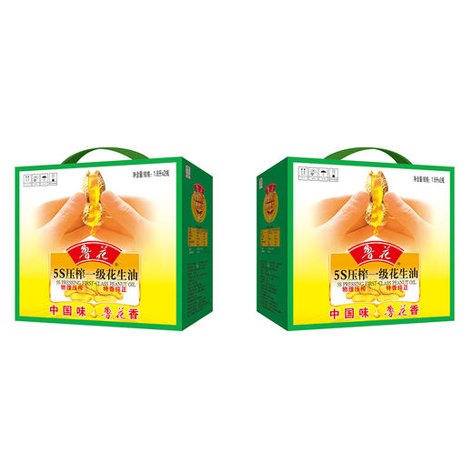 鲁花压榨一级花生油1.8L*2瓶 商品图0