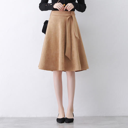 特卖款 丝柏舍半身裙女秋冬2019新款韩版时尚a字型纯色及膝中裙s84r