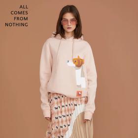 呆萌狗狗印花宽松款圆领卫衣