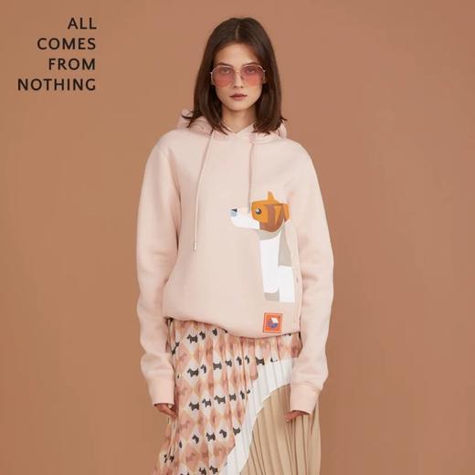 呆萌狗狗印花宽松款圆领卫衣 商品图0