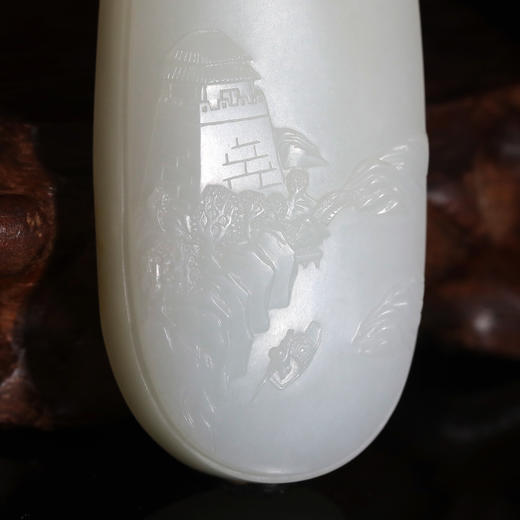 和田玉（羊脂玉）籽料 玉牌-- 山水  118.66g 商品图1