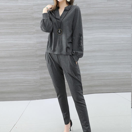 2019秋季新款港味套装女时尚韩版显瘦洋气减龄轻熟气质两件套ch514