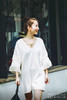 AtelierMissLu / Eileen-珍珠白袖口流苏V领连身裙 商品缩略图4