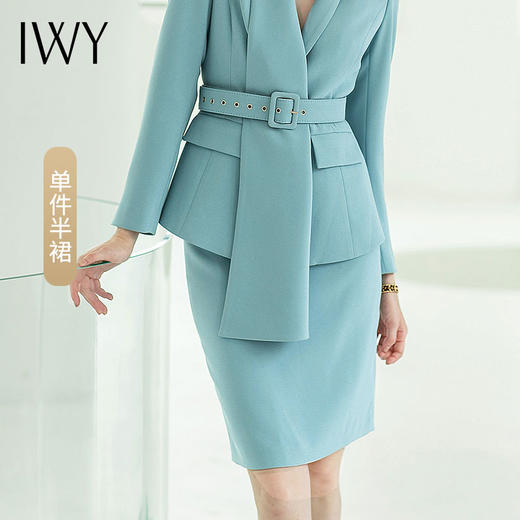 IWY/蓝色西装套裙清新自然优雅休息职业装CS643 商品图11