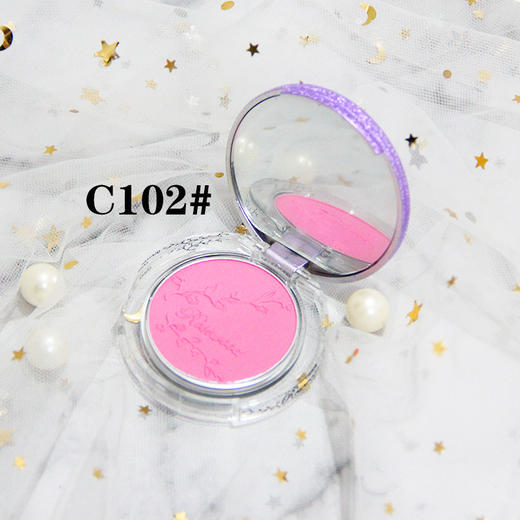 魅力时尚粉色腮红珠光哑光
