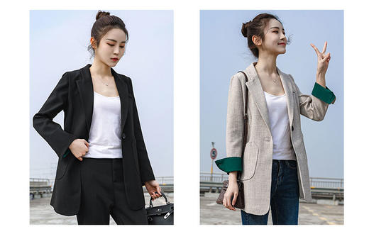 LW116小西装外套，都市知性休闲网红西服 商品图0
