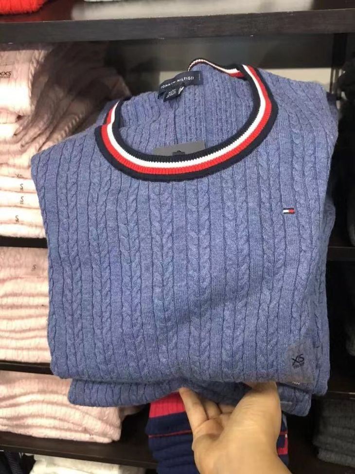 tommy hilfiger汤米 女士麻花针织毛衣 非常休闲经典的款式