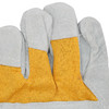 『黄斜全掌皮手套』电焊手套柔软牛皮耐高温焊工烧焊劳保隔热防护手套 商品缩略图6