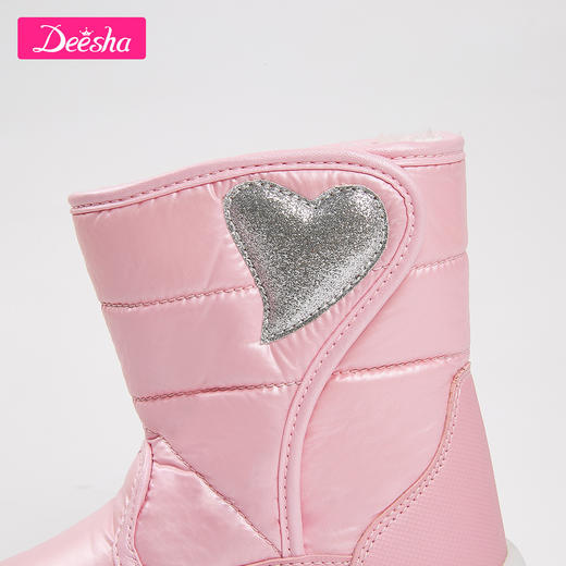 笛莎女童雪地靴20冬季新款中大童简约滑雪中筒靴儿童绒里雪地靴 商品图2