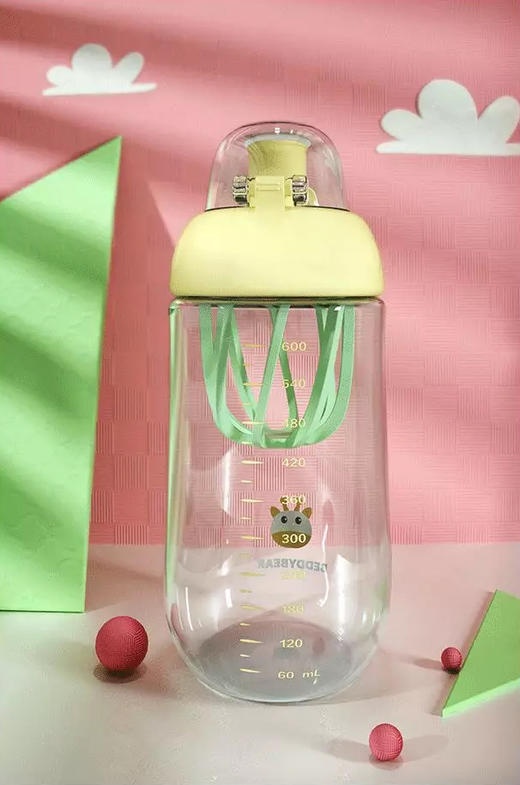韩国杯具熊儿童摇摇杯男女小学生直饮奶昔果汁杯防摔便携运动水壶