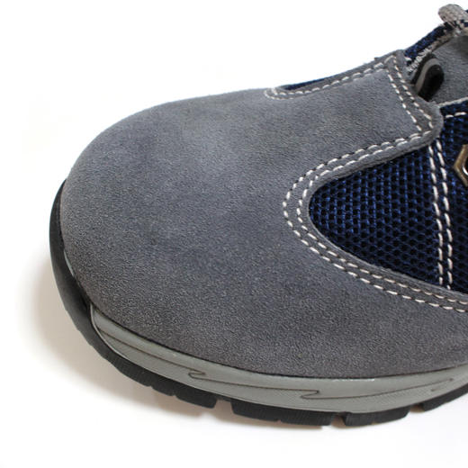 硕达休闲款双钢安全鞋防砸防刺反绒牛皮安全标准 透气舒适防砸劳保鞋 商品图4