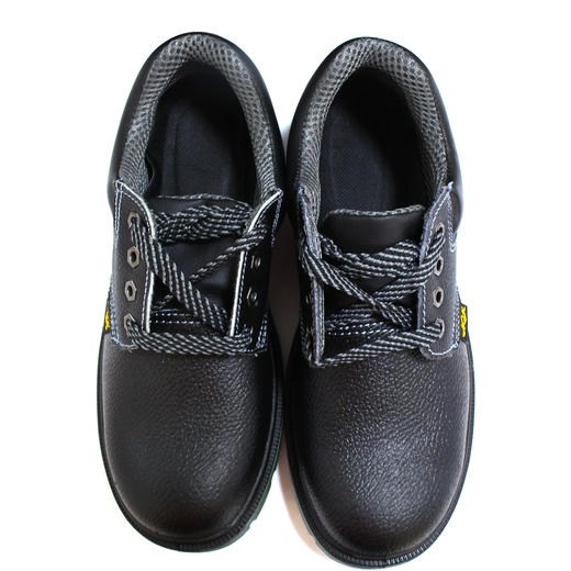 绿底双钢劳保鞋 安全鞋防砸防刺牛皮安全标准 透气舒适防砸劳保鞋 商品图2