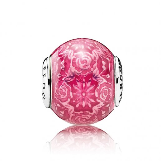 pandora潘多拉 796083en117女式essence系列小口径亮红色925纯银珐琅