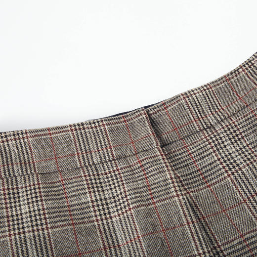 EITIE爱特爱女装秋新品时尚减龄格纹英伦风显瘦阔腿裤长裤5805517 商品图1