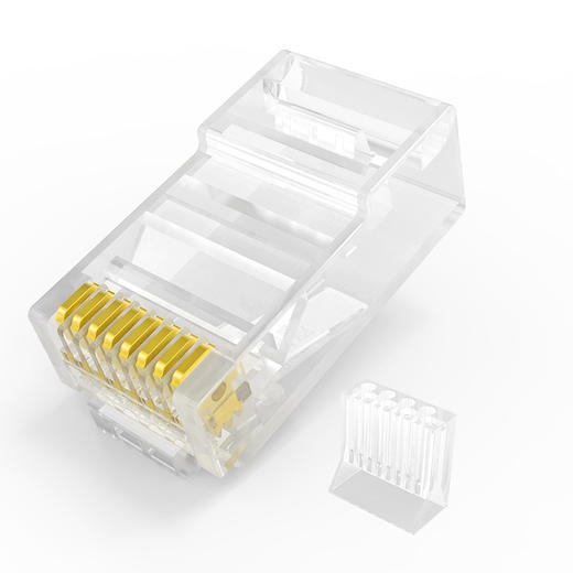 choseal秋葉原 六類水晶頭非屏蔽rj45千兆鍍金網線接頭 qs6016s