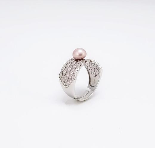 【首饰】*时尚淡水珍珠戒指S925纯银开口指环 商品图3