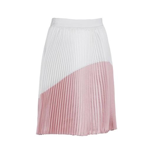 粉白撞色拼接压褶半裙 商品图4