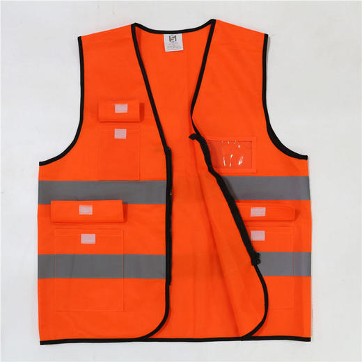 【007加厚四口袋反光衣】加厚多袋拉链反光衣Reflective Vest 商品图7
