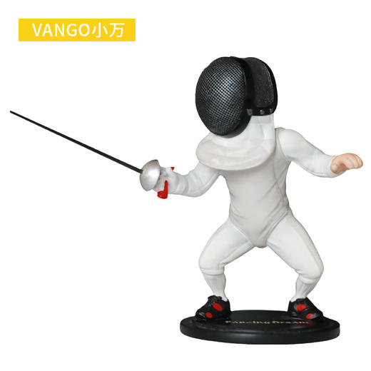 小万大国击剑小人摆件