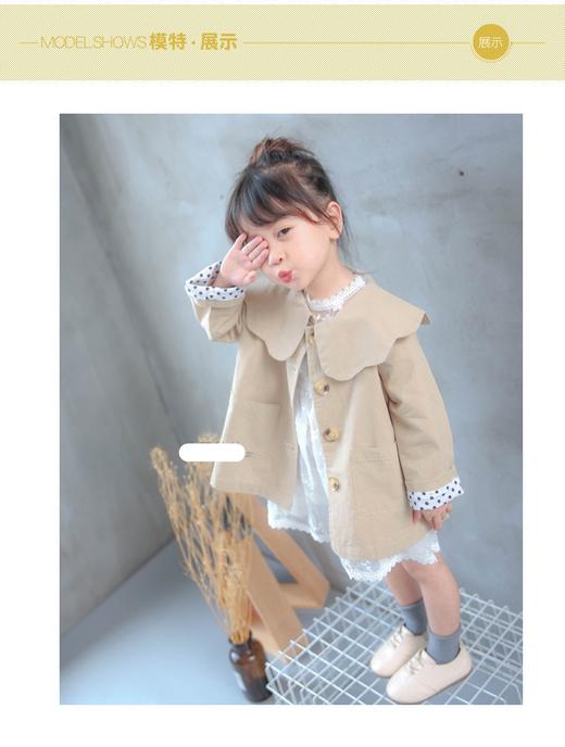 TG02女童花边领风衣外套，可爱小仙 商品图0