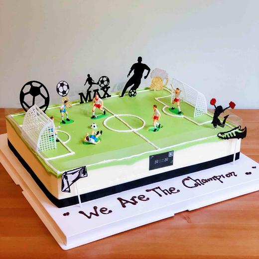 「世界杯·足球场」场景蛋糕·长方形·100%动物奶油（提前4天预订） 商品图1