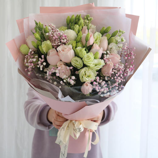 繁花谷新款日式混搭紫色系花束鲜花速递北京同城太原石家庄长沙