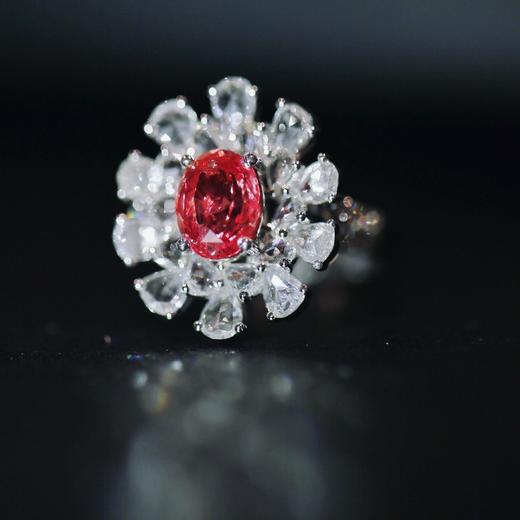 【珝设计】无烧帕帕拉恰莲花蓝宝石(温莎产地,大美无言)