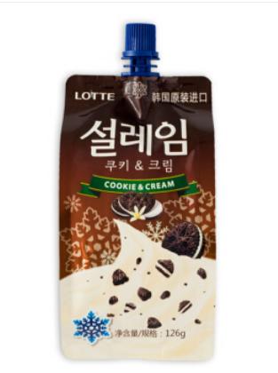 【捆绑】乐天 雪莱淋曲奇味125ml*5 【5묶음】 롯데 설레임 쿠키맛125ml*5 商品图3