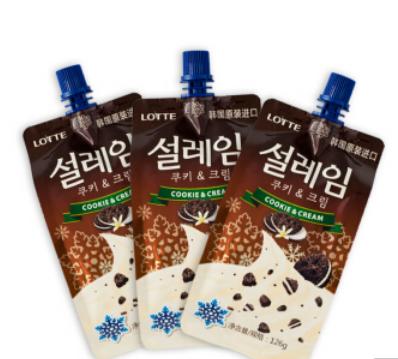 【捆绑】乐天 雪莱淋曲奇味125ml*5 【5묶음】 롯데 설레임 쿠키맛125ml*5 商品图1
