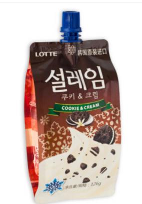 【捆绑】乐天 雪莱淋曲奇味125ml*5 【5묶음】 롯데 설레임 쿠키맛125ml*5 商品图2