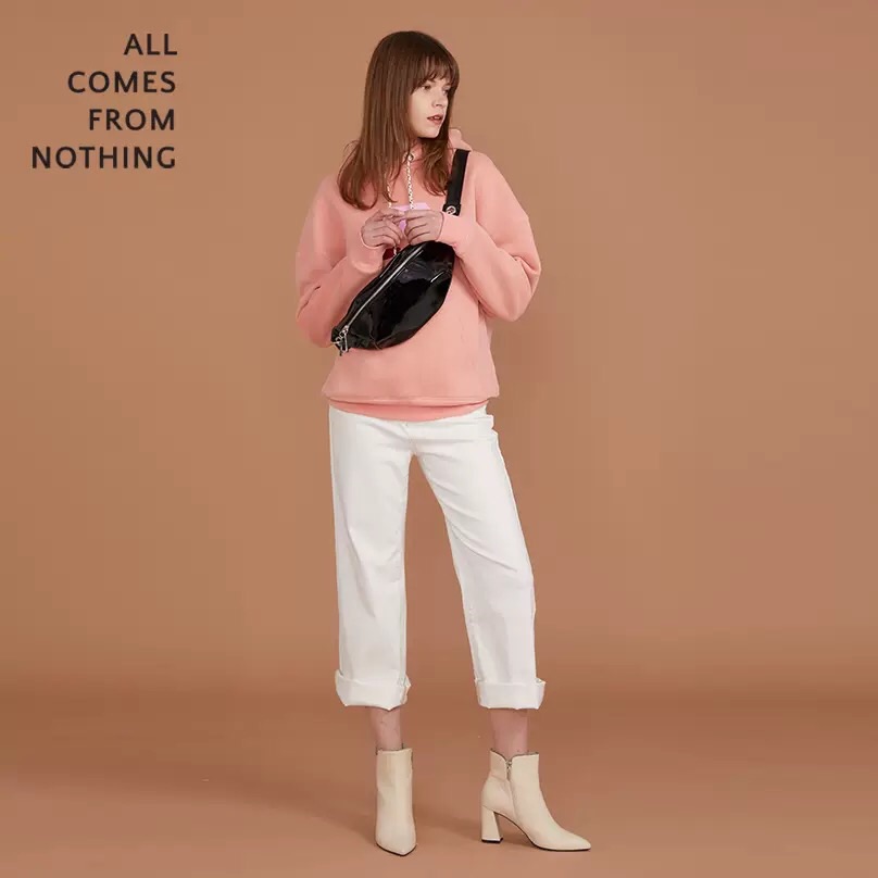 boyfriend直筒牛仔裤