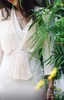 AtelierMissLu / Cicely-白色两侧风琴褶装饰连身裙 商品缩略图3