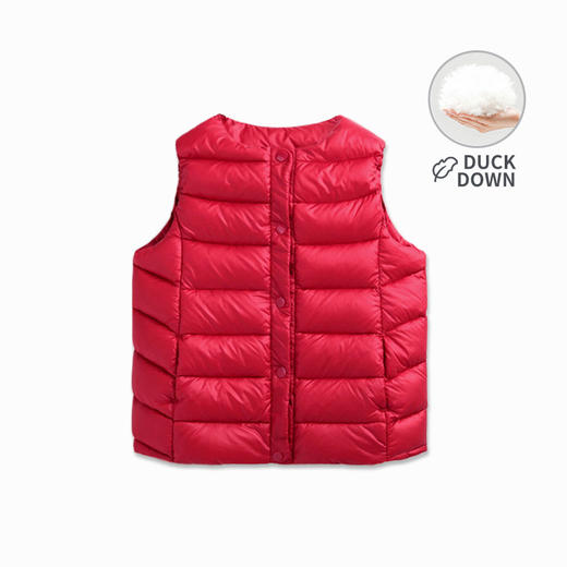 咕噜日记男女童90白鸭绒糖果色羽绒马甲DZY705 商品图8