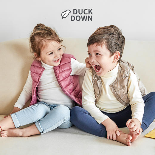 咕噜日记男女童90白鸭绒糖果色羽绒马甲DZY705 商品图6