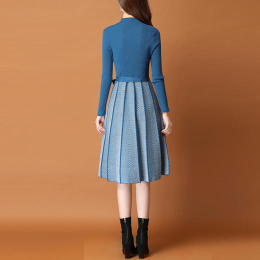 新款毛衣裙女洋气修身内搭打底针织中长连衣裙ch631 - 微薰女装旗舰店