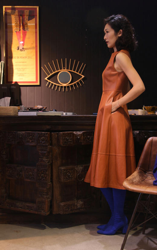 C.SY SeLECTED 经典款羊皮连衣裙 商品图2