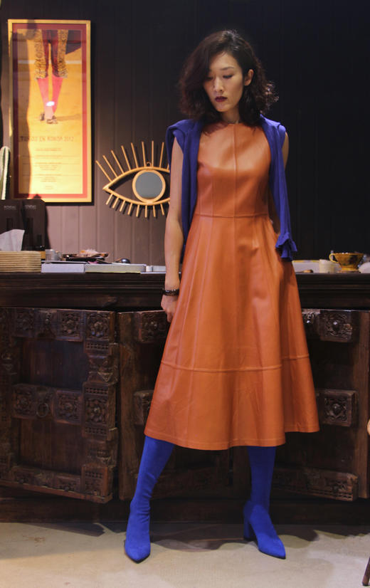 C.SY SeLECTED 经典款羊皮连衣裙 商品图1