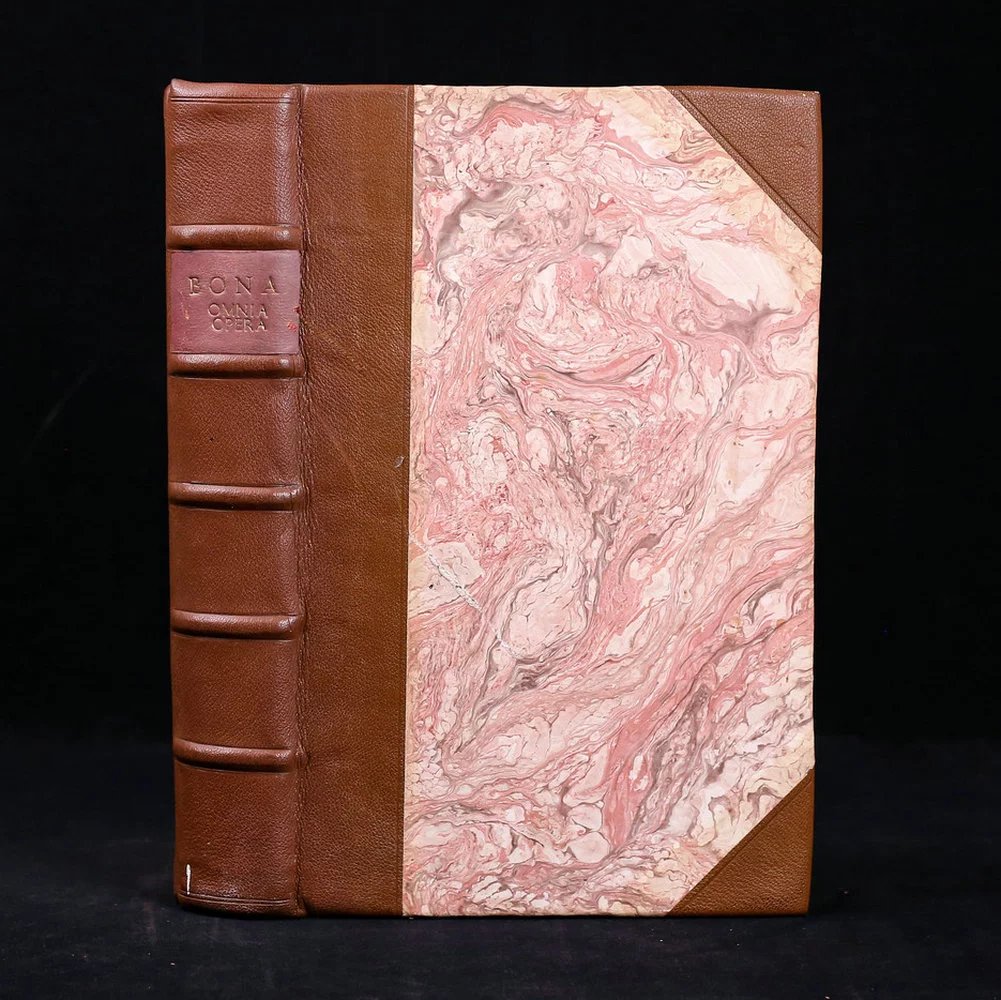 罕见1694年巨开本 博纳西纳《欧拉全集》 真皮精装