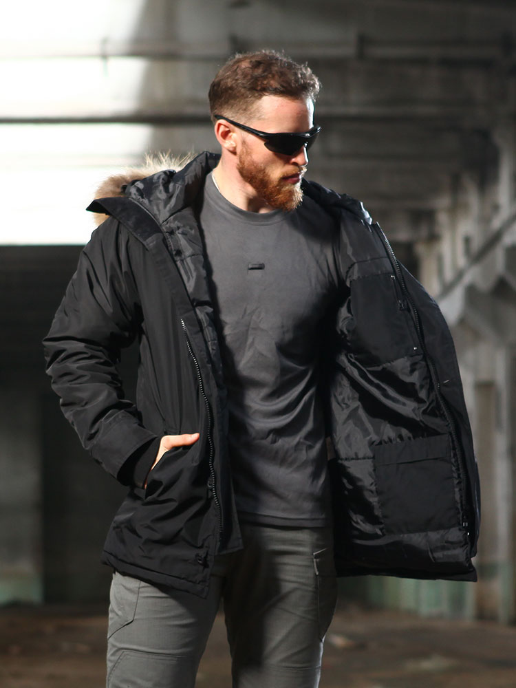 n3b真毛领军事防寒服大衣防风防水防寒战术棉服