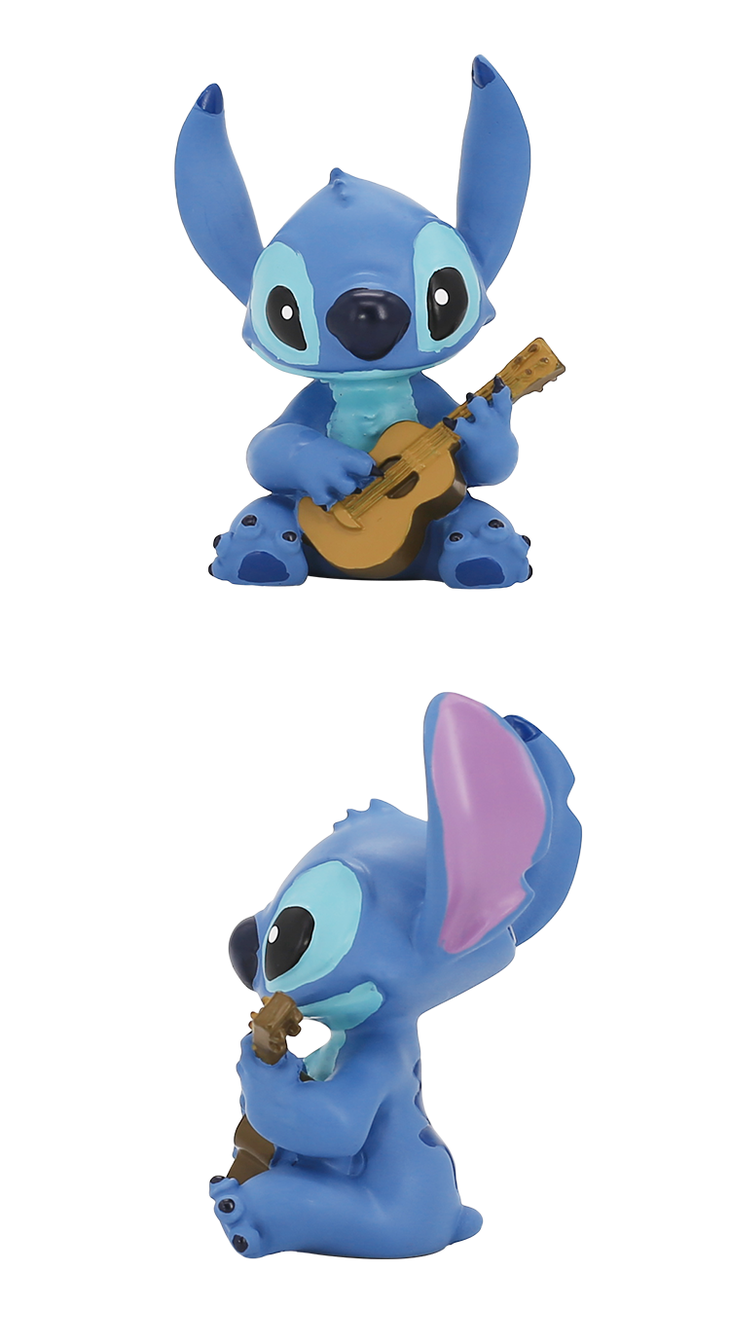 enesco showcase星际宝贝弹吉他的史迪奇潮玩手办摆件