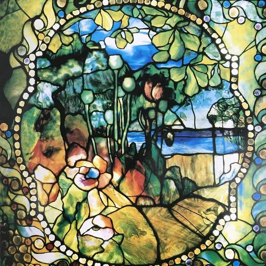 蒂芙尼彩绘玻璃及其他艺术图集 约百幅插图 精装16开