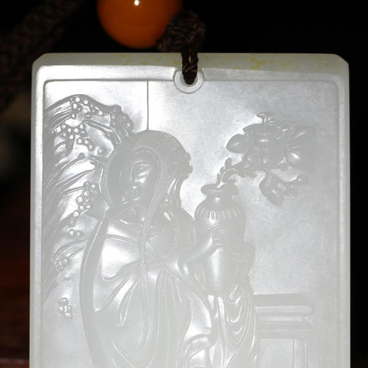 和田玉（白玉）籽料 玉牌--风和小阁（翟倚卫） 116g 商品图3