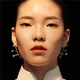 小青鸟对称耳坠