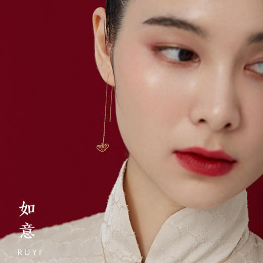 小如意珐琅耳线 商品图0