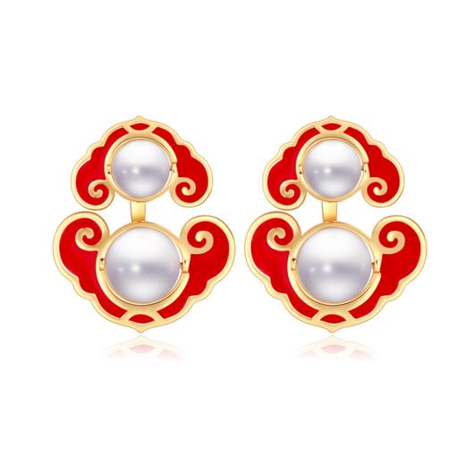 称心如意两戴珐琅耳坠 商品图4