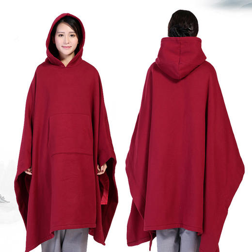 僧服出家师父居士服纯棉打坐披风禅修斗篷