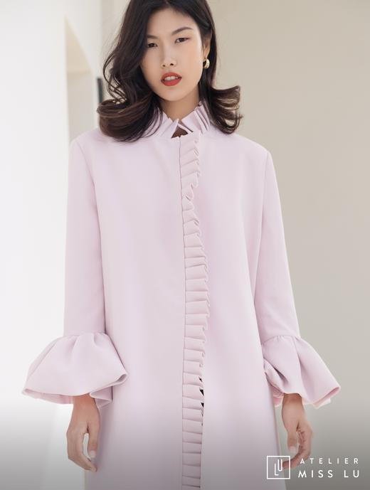 AtelierMissLu / Amy-茱萸粉褶皱装饰外套 商品图11