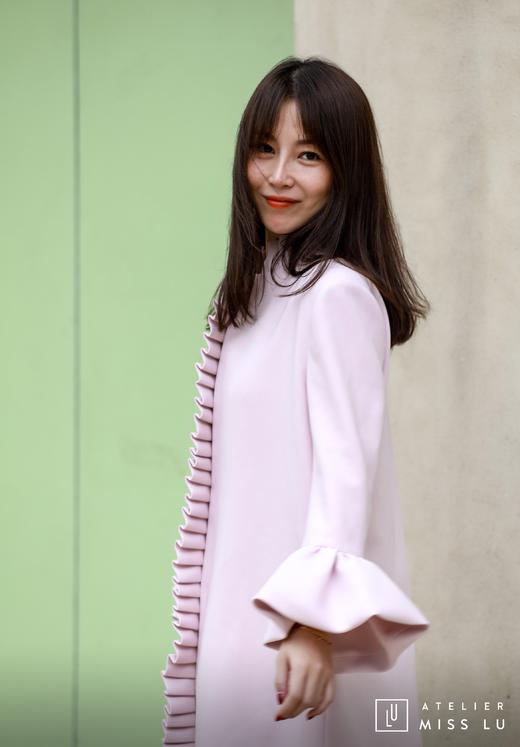 AtelierMissLu / Amy-茱萸粉褶皱装饰外套 商品图2