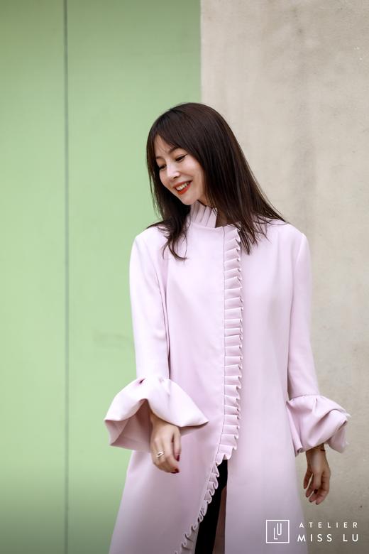 AtelierMissLu / Amy-茱萸粉褶皱装饰外套 商品图7