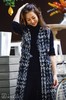 AtelierMissLu / Odete-黑白粗呢格修身长马甲 商品缩略图6